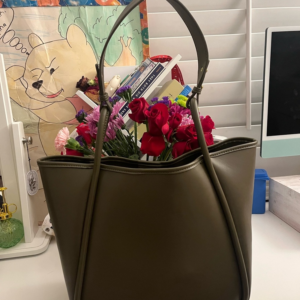 Olive Green Tote Bag